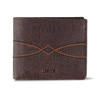Men's Levi's RFID-Blocking Western Stitched Extra-Capacity Genuine Leather Bifold Wallet