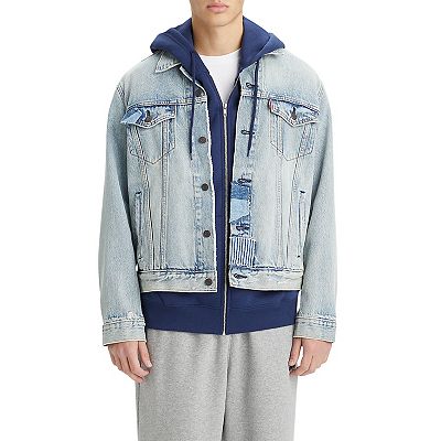[ADLV] OVERSIZE DENIM HOODIE TRUCKER JACKET /追跡付 acme de la vie