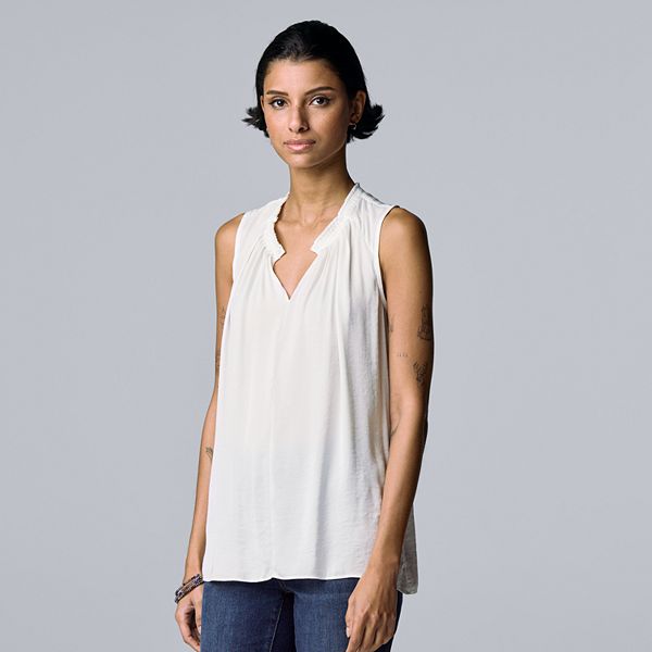 Vera wang store sleeveless tops