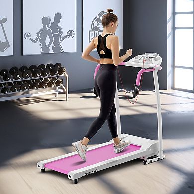 Folding Treadmill With 12 Preset Programs And Lcd Display