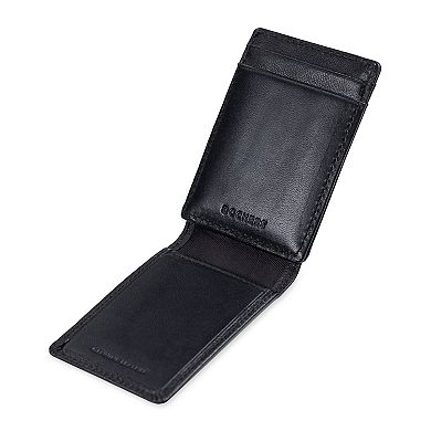 Men's Dockers RFID Saffiano Front Pocket Wallet with Magnetic Money Clip