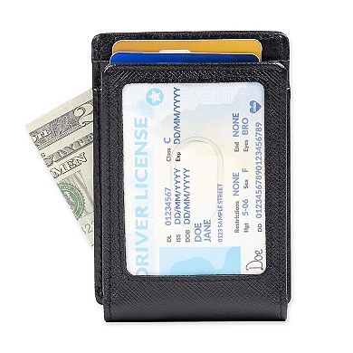 Men's Dockers RFID Saffiano Front Pocket Wallet with Magnetic Money Clip