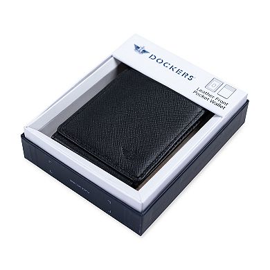 Men's Dockers RFID Saffiano Front Pocket Wallet with Magnetic Money Clip