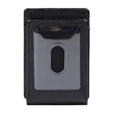 Men's Dockers RFID Saffiano Front Pocket Wallet with Magnetic Money Clip