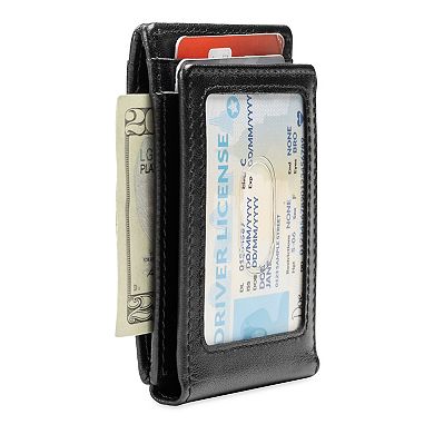 Men's Dockers® RFID-Blocking Smooth Leather Front Pocket Wallet with Magnetic Money Clip
