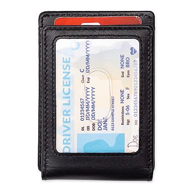 Men's Dockers® RFID-Blocking Smooth Leather Front Pocket Wallet with Magnetic Money Clip