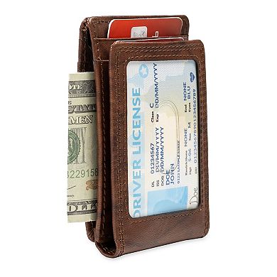 Men's Dockers® RFID-Blocking Leather Front Pocket Wallet with Magnetic Money Clip