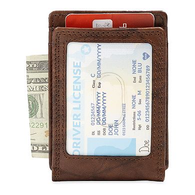 Men's Dockers® RFID-Blocking Leather Front Pocket Wallet with Magnetic Money Clip