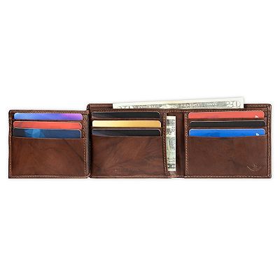 Men's Dockers® RFID-Blocking Leather Passcase with Hidden Zipper