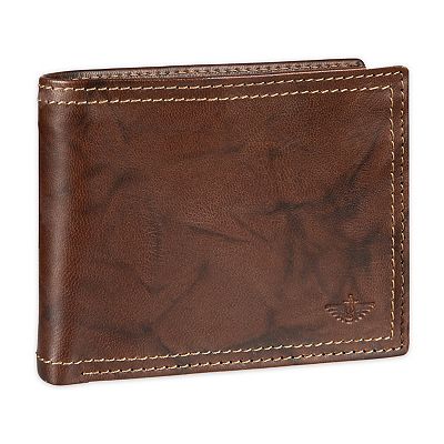 Men's Dockers® RFID-Blocking Leather Passcase with Hidden Zipper