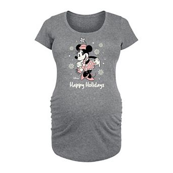 Disney's Minnie Mouse Maternity Happy Holidays Graphic Tee