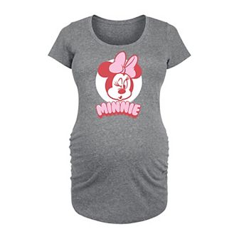 Disney's Minnie Mouse Maternity Pink Graphic Tee