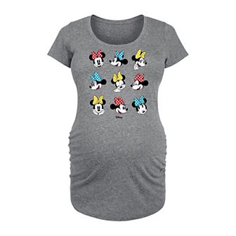Disney's Minnie Mouse Maternity Dot Bow Grid Graphic Tee