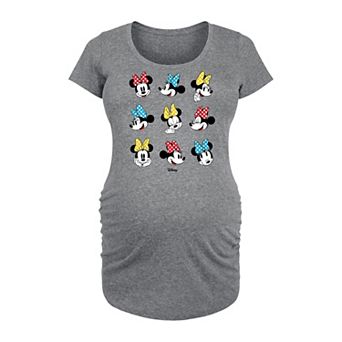 Disney's Minnie Mouse Maternity Dot Bow Grid Graphic Tee