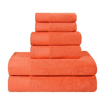 SUPERIOR 6 pc Turkish Cotton Solid Bath Towel Set