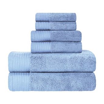 SUPERIOR 6 pc Turkish Cotton Solid Bath Towel Set