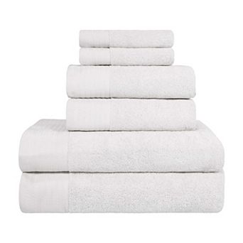 SUPERIOR 6 pc Turkish Cotton Solid Bath Towel Set