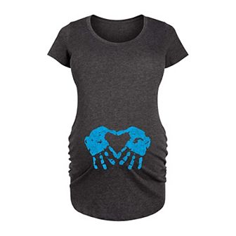 Maternity Handprint Heart Boy Graphic Tee