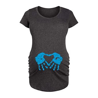 Maternity Handprint Heart Boy Graphic Tee