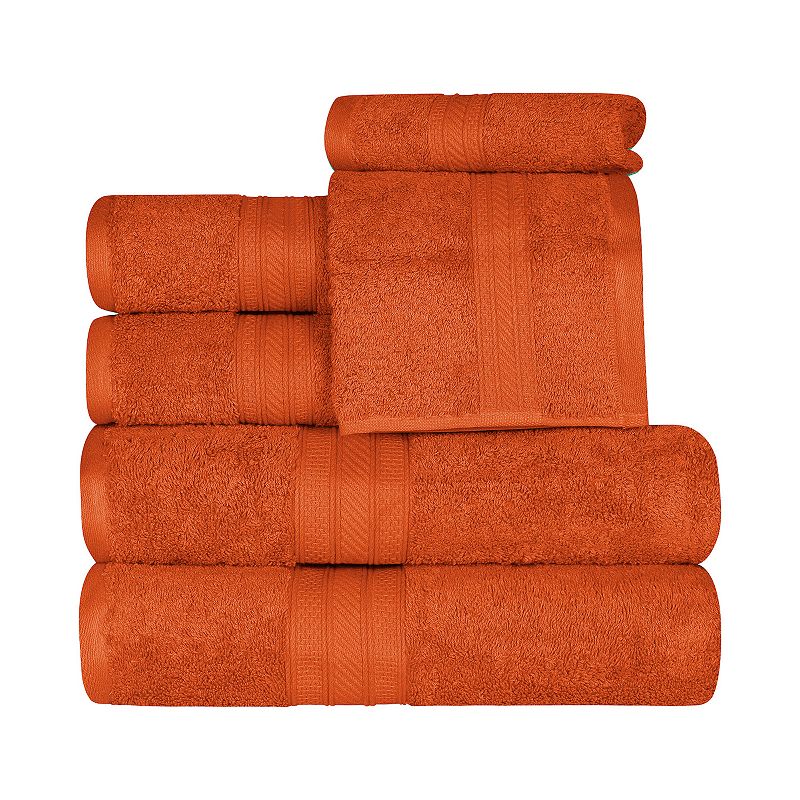 Superior Ultra-Plush 6-Piece Solid Long Staple Cotton Towel Set  Sandstone