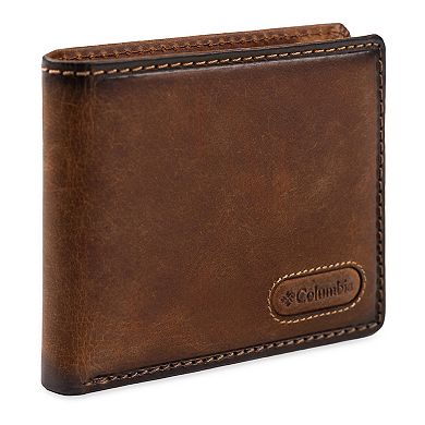 Men's Columbia RFID-Blocking Extra Capacity Leather Bifold Wallet