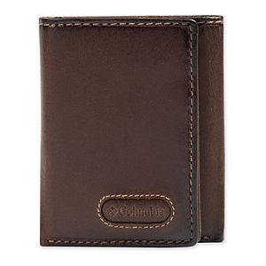 Men's Columbia RFID Leather Trifold Wallet with Hidden Zipper Pocket