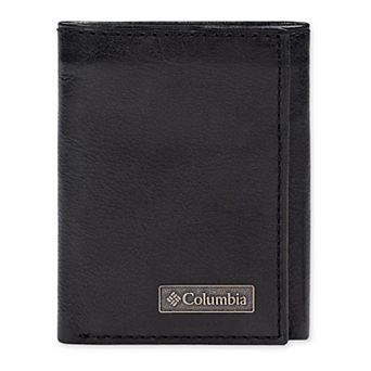 Men's Columbia RFID Leather Trifold Wallet with Hidden Zipper Pocket