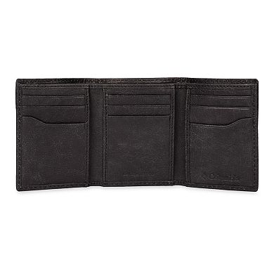 Men's Columbia RFID Leather Trifold Wallet with Hidden Zipper Pocket