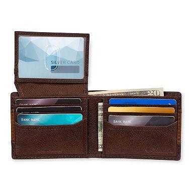 Men's Columbia RFID Leather Overlay Passcase Wallet