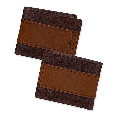 Men's Columbia RFID Leather Overlay Passcase Wallet