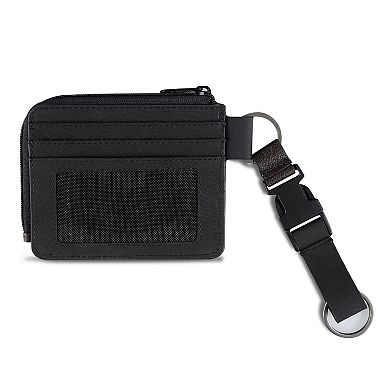 Men's Columbia RFID-Blocking Half Zip Card Case Wallet and Key Chain Set