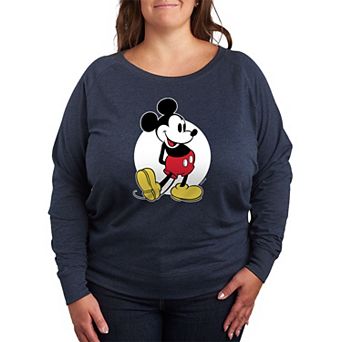 Disney's Mickey Mouse Plus Size Classic French Terry Long Sleeve Tee