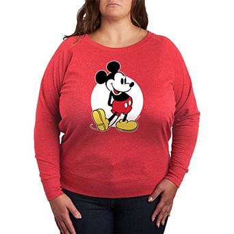 Disney's Mickey Mouse Plus Size Classic French Terry Long Sleeve Tee