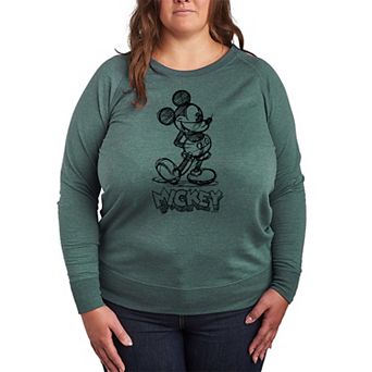 Disney's Mickey Mouse Plus Size Sketch French Terry Long Sleeve Tee