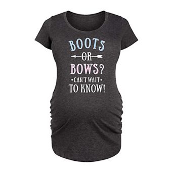Maternity Boots or Bows Graphic Tee