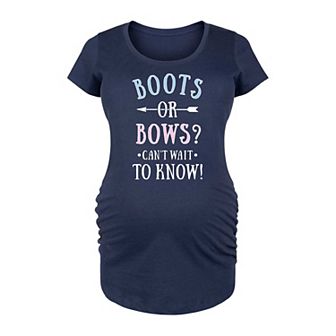 Maternity Boots or Bows Graphic Tee