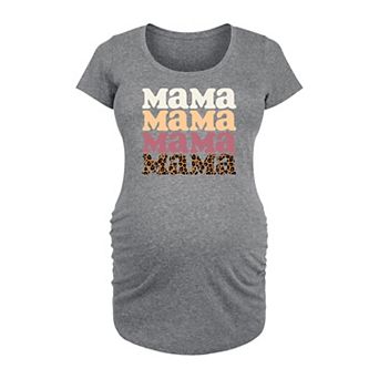 Maternity Mama Leopard Graphic Tee