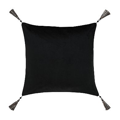 Five Queens Court Dalton Square Embellished Decorative Throw Pillow