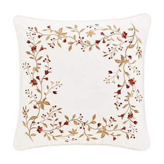 Five Queens Court Joyeux Square Floral Decorative Throw Pillow