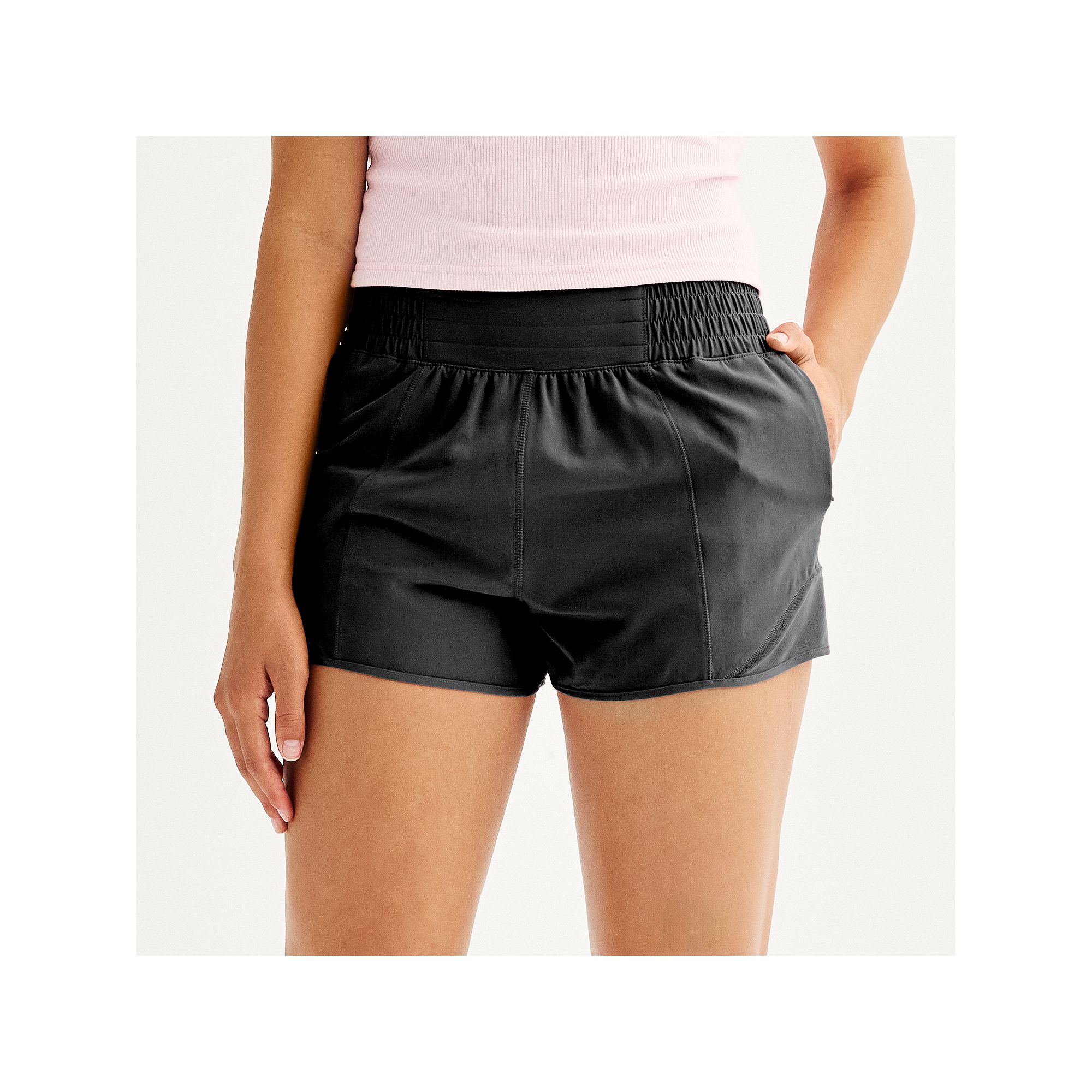 Juniors SO® Woven Running Shorts, Girls, Size: Medium, Black