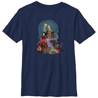 Boys Husky Wish Sparkly Group Portrait Graphic Tee