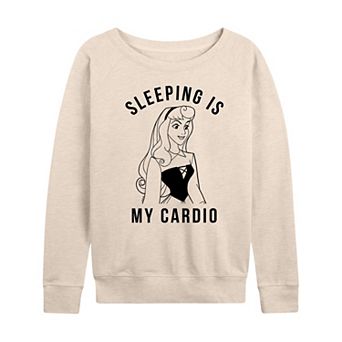 Disney's Sleeping Beauty Aurora Women's Sleeping Cardio French Terry Long Sleeve Tee