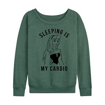 Disney's Sleeping Beauty Aurora Women's Sleeping Cardio French Terry Long Sleeve Tee