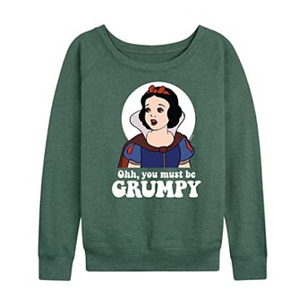 Disney's Snow White and the Seven Dwarfs Women's Grumpy French Terry Long Sleeve Tee