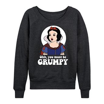Disney's Snow White and the Seven Dwarfs Women's Grumpy French Terry Long Sleeve Tee