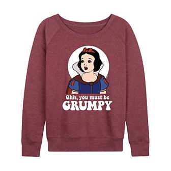 Disney's Snow White and the Seven Dwarfs Women's Grumpy French Terry Long Sleeve Tee