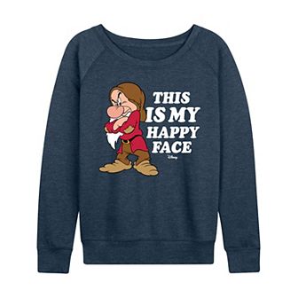 Disney's Snow White and the Seven Dwarfs Grumpy Women's French Terry Long Sleeve Tee