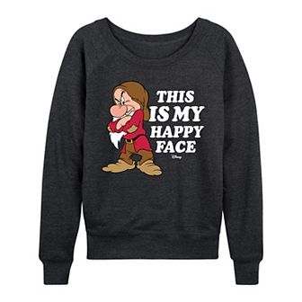 Disney's Snow White and the Seven Dwarfs Grumpy Women's French Terry Long Sleeve Tee