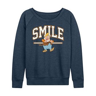Disney's Snow White and the Seven Dwarfs Happy Women's French Terry Long Sleeve Tee