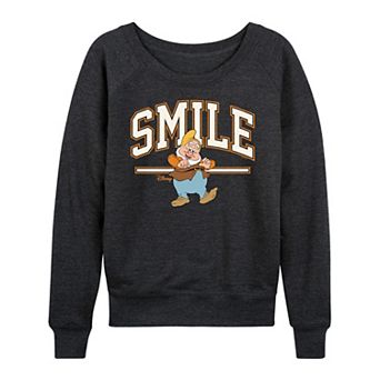 Disney's Snow White and the Seven Dwarfs Happy Women's French Terry Long Sleeve Tee